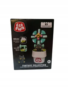 Elefun Fantasy Collection Kwiatek w doniczce turkusowy Klocki 83el. - Klocki - miniaturka - grafika 1