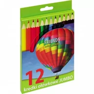 Kredki, ołówki, pastele i pisaki - Kredki ołówkowe Jumbo, 12 kolorów KW873 - miniaturka - grafika 1