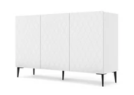 Komody - Komoda DIUNA 145 cm 3D biały mat na nóżkach - miniaturka - grafika 1