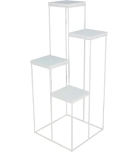 Biały 4-poziomowy stojak na kwiaty W2-M55 - Kwietniki Biały 4-poziomowy stojak na kwiaty W2-M55 - Kwietniki - miniaturka - grafika 1