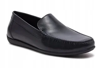 GEOX MOKASYNY SKÓRZANE CZARNE MĘSKIE 43 ŻNE - Mokasyny męskie - miniaturka - grafika 1