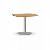 Stoły i stoliki do biura - B2B Partner Stolik konferencyjny Zeus II, szara noga, blat buk 423241 - miniaturka - grafika 1