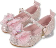 Buty dla dziewczynek - Błyszczące Pantofelki Balerinki Buciki Wizytowe Dla Dziewczynki Lodowe Jasny Róż R.29 - miniaturka - grafika 1