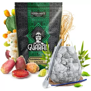 Zestaw Yerba Mate Guarani Ashwagandha 500g Tykwa + Bombilla - Yerba Mate - miniaturka - grafika 1
