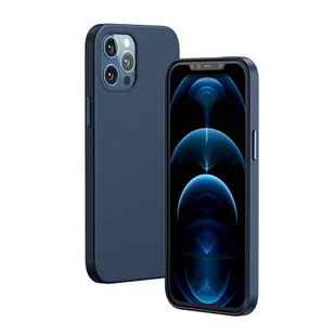 Baseus Magnetic Leather Case etui ze skóry ekologicznej z magnetycznym uchwytem iPhone 12 Pro Max niebieski (kompatybilny z MagSafe) LTAPIPH67N-YP03 - Etui i futerały do telefonów - miniaturka - grafika 1