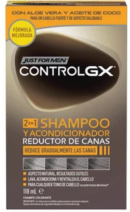 Szampon zapobiegający siwieniu włosów Just for Men Control Gx Grey Hair Reducing Shampoo &amp; Conditioner 118 ml (8413853487003) - Szampony do włosów - miniaturka - grafika 1