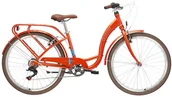 Rowery - Rower miejski Le Grand LILLE 1 26 M(17") pomarańczowy/niebieski - miniaturka - grafika 1