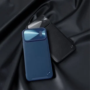Nillkin CamShield Leather S Case etui iPhone 14 Pro Max pokrowiec z osłoną na aparat czarny - Etui i futerały do telefonów - miniaturka - grafika 14