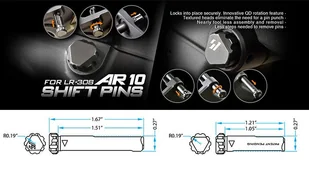 Strike Industries - Zestaw pinów Shift do AR-10 - Czarny - Osprzęt do wiatrówek - miniaturka - grafika 8