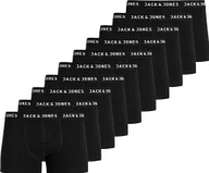 Majtki męskie - Bokserki chłopięce JACK&JONES, opakowanie 10 sztuk - JACHUEY TRUNKS, bawełna stretch, logo w pasie czarny 152 - miniaturka - grafika 1