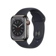 Smartwatch - Apple Watch 8 GPS  +Cellular 41mm Stalowy MNJJ3WB/A Grafitowy - miniaturka - grafika 1