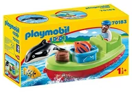 Klocki - Playmobil 1.2.3 Fisherman with Boat 70183 - miniaturka - grafika 1