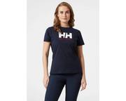 Koszulki i topy damskie - Damska koszulka Helly Hansen LOGO T-SHIRT navy - S - miniaturka - grafika 1