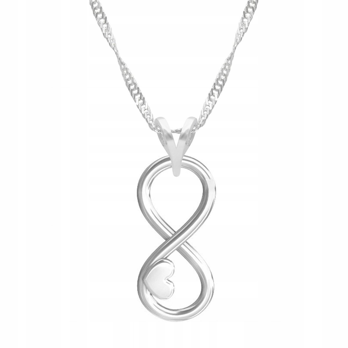 Naszyjnik Srebrny z Nieskończonością Forever Nieskończoność Love SREBRO 925
