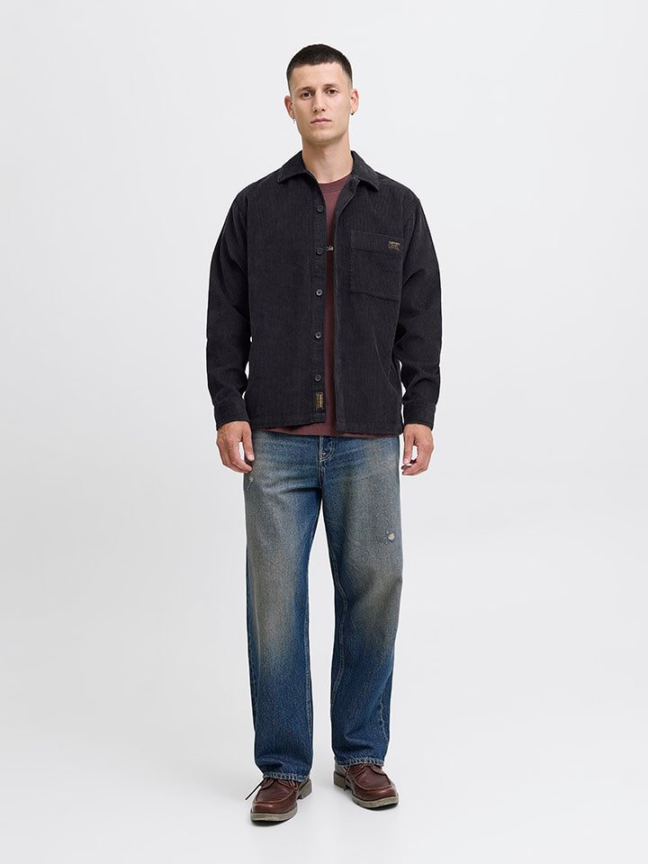 Jack & Jones Koszula sztruksowa w kolorze czarnym