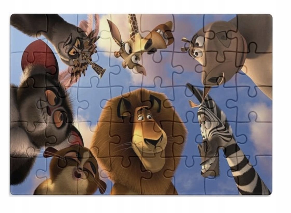 PUZZLE MADAGASKAR LEW ALEX HIPCIO A3 252 el z Nadrukiem + IMIĘ #138