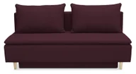 Sofy i kanapy - Sofa rozkładana SARA, sofa z funkcją spania i podstawą do spania, sofa rozkładana: 200 x 85 x 95 cm, kanapa z tkaniny wiklinowej, sofa rozkładana w kolorze: Bordeaux - miniaturka - grafika 1