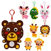 Dekoratorstwo - Zwierzęta - filcowy zestaw do szycia DIY zawieszki - 8 elementów - miniaturka - grafika 1