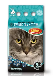 Miluś Morski Żwir Zbrylający Bentonitowy 5L - Żwirek dla kotów - miniaturka - grafika 1