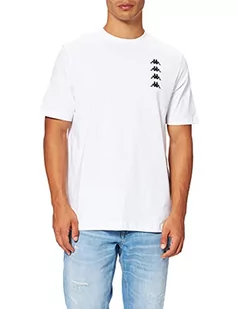 Kappa Męski T-shirt Jorn T-Shirt, Bright White, normalny - Koszulki męskie - miniaturka - grafika 1