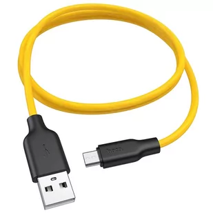 HOCO kabel USB do Micro Plus Silicone X21 1 metr czarno-zółty. - Kable USB - miniaturka - grafika 1
