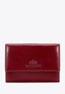 Damska portmonetka ze skóry naturalnej mała czerwona - Portfele Damska portmonetka ze skóry naturalnej mała czerwona - Portfele - miniaturka - grafika 1