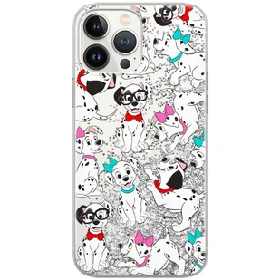 Etui płynny brokat do Apple IPHONE 12 PRO MAX Disney: Dalmatyńczyki 006 oryginalne i oficjalnie licencjonowane, Srebrny - Etui i futerały do telefonów - miniaturka - grafika 1