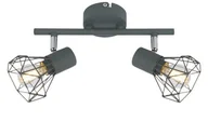 Lampy sufitowe - Candellux Verve lampa sufitowa (spot) 2-punktowa szara 92-60976 92-60976 - miniaturka - grafika 1