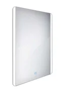 Lustra - Nimco Lustra - Lustro w ramie z oświetleniem LED, 60x80 cm, aluminium ZP 17002V - miniaturka - grafika 1