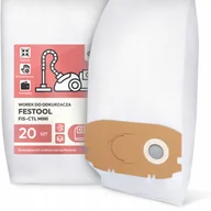 Worki do odkurzaczy - 20x Worek do Odkurzacza Festool Fis-ctl Mini Flizelinowy Duży Worki G9-W - miniaturka - grafika 1