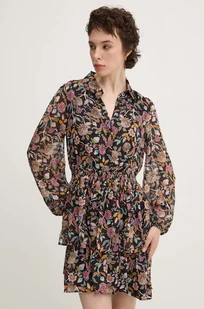 Desigual sukienka SANDALO kolor czarny mini rozkloszowana 24WWVW68 - Sukienki - miniaturka - grafika 1