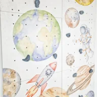 Wyposażenie pokoiku dziecięcego - Ścianka wspinaczkowa „Kosmos” - miniaturka - grafika 1