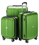 Torby na laptopy - HAUPTSTADTKOFFER X-Berg - Bagaż podręczny na pokładzie walizka na laptopa, torba kabinowa, twardy wózek obrotowy, 4 kółka, TSA, 55 cm, 42 litry, ciemnoniebieski matowy, Mata Applegreen, SET OF 3, - miniaturka - grafika 1