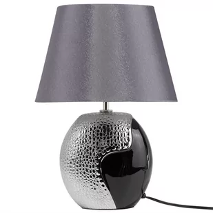 Beliani Lampa stołowa Lampka nocna ceramiczna czarno-srebrna ARGUN 78634 - Lampy stojące - miniaturka - grafika 1