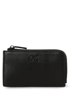 Portfele - Calvin Klein Portfel damski Kobiety Sztuczna skóra czarny jednolity, ONE SIZE - miniaturka - grafika 1