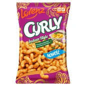 Chrupki - Lorenz Curly Chrupki kukurydziane ze świeżo zielonymi orzeszkami ziemnymi o smaku curry 100 g - miniaturka - grafika 1