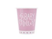 Baby shower i roczek - UNIQUE Kubeczki różowe na Baby Shower - 270 ml - 8 szt. U73366 - miniaturka - grafika 1