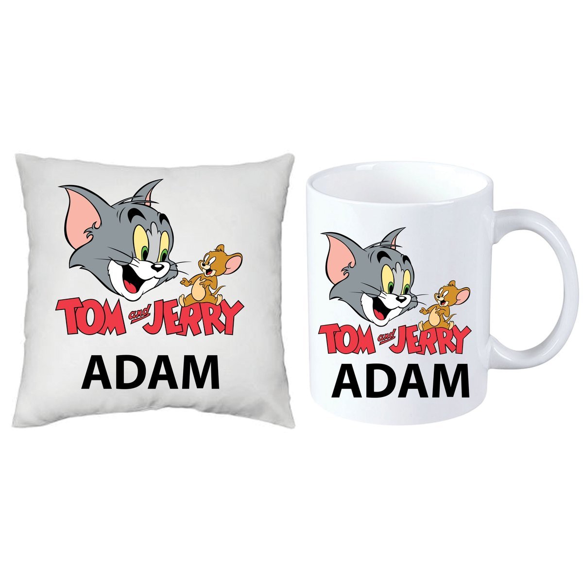ZESTAW PREZENT PODUSZKA + KUBEK Tom And Jerry Imię
