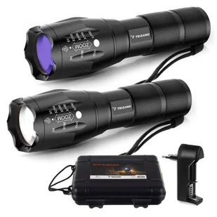 Latarka Taktyczna Szperacz CREE XPE LED ZOOM UV czarny - Latarki - miniaturka - grafika 14