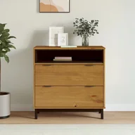 Komody - vidaXL Komoda FLAM, 80x40x80 cm, lite drewno sosnowe - miniaturka - grafika 1