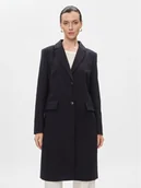 Płaszcze damskie - Tommy Hilfiger Płaszcz wełniany Classic Light Wool Blend Coat WW0WW41662 Granatowy Regular Fit - miniaturka - grafika 1