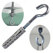 Kołki - Kołek rozporowy z hakiem sufitowym 10x50mm 100szt - miniaturka - grafika 1