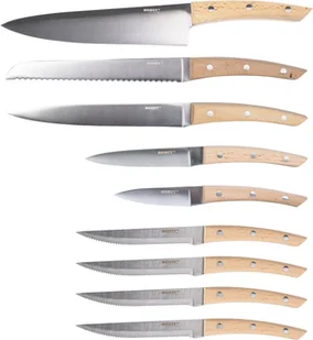 Zestaw noży Homey's Bokträ, 9 elementów Czarny - Noże kuchenne - miniaturka - grafika 6