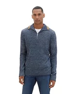 Swetry męskie - TOM TAILOR sweter męski, 34175 - Sky Captain Blue White Core, XL - miniaturka - grafika 1