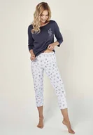 Piżamy damskie - Granatowa piżama damska marki Taro - miniaturka - grafika 1