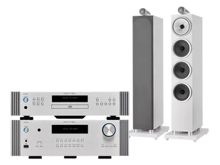 Rotel RA-6000 (srebrny) + DT-6000 (srebrny) + 702 S3 (biały) - Zestawy stereo - miniaturka - grafika 1