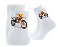 Skarpetki męskie - 3x Skarpetki Prezent Skarpety motocykl motocyklista cross dla kierowcy KTM - miniaturka - grafika 1