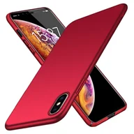 Etui i futerały do telefonów - Twardy futerał na telefon komórkowy Apple iPhone XS Max Slim Cover Matt Protective Cover, czerwony - miniaturka - grafika 1