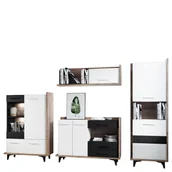 Inne meble do salonu - Meblościanka 3 Box MebloCross Craft Złoty / Biały Mat / Czarny Mat - miniaturka - grafika 1