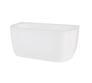 Besco Wanna przyścienna Volya 170x75 cm kompozyt biały połysk syfon klik-klak z przelewem slim biały WKV-170-WSB - Wanny Besco Wanna przyścienna Volya 170x75 cm kompozyt biały połysk syfon klik-klak z przelewem slim biały WKV-170-WSB - Wanny - miniaturka - grafika 1